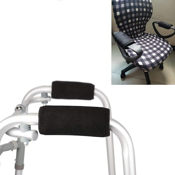 1 stk. sort dryp gummipartikler anti-slip kørestols armlæn