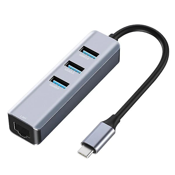 Usb C til Ethernet-adapter, rj45 til Usb C til 3/type-c Gigabit Ethernet LAN-netværksadapter til Pro,A