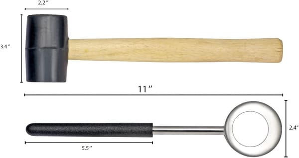 2-delat kokosnötsöppnare-set för unga kokosnötter – Super