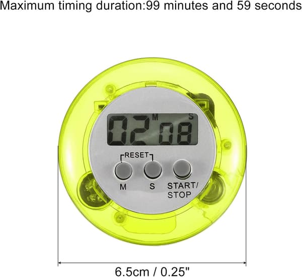 2 stycken (Vert) Rund Digital Timer, Liten Nedräknings-/Uppräkningsklocka
