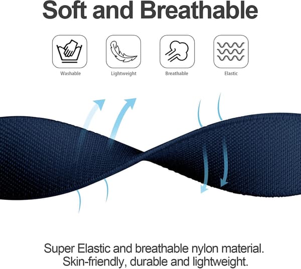 3-pakks Nylon Elastisk Båndstropper Kompatibel med Apple Watch 41 mm
