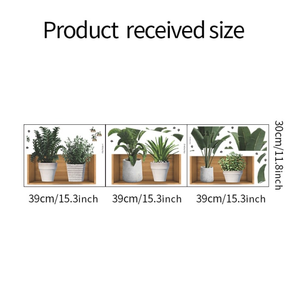 Personalized greenery potted plants living room background wall