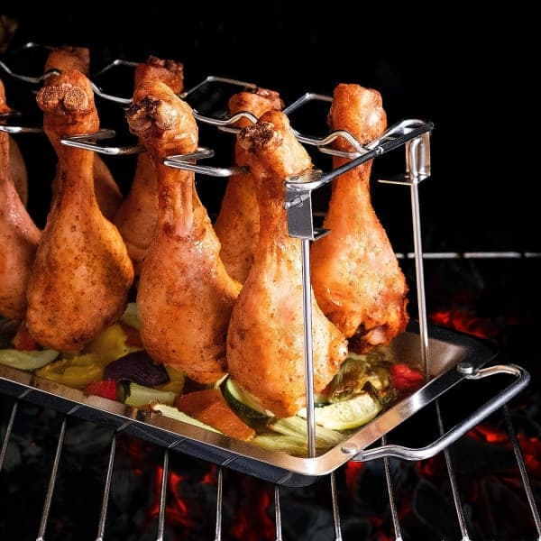 Kyllingstativ - Kyllingbenstativ - Grillstativ for kylling - Robust rustfritt stål