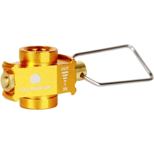 Camping Gas Saver Plus Gasomvandlare Växlare Påfyllning Platt Tank Konverteringsadapter Camping Gas Adapter Ventil, Guld