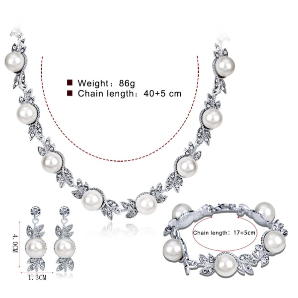 Minimalist and Elegant Style Set Fashion Rhinestone Pearl