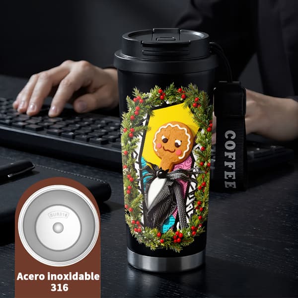 Kaffetermokande 500ml 316 Rustfrit Stål Sødt Design Black