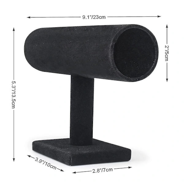 Armbandsställ, klockställ, sammetsarmbandsdisplay, T-stångsdisplayhållare för smyckesarmband klockdisplay, vuxen, kvinna