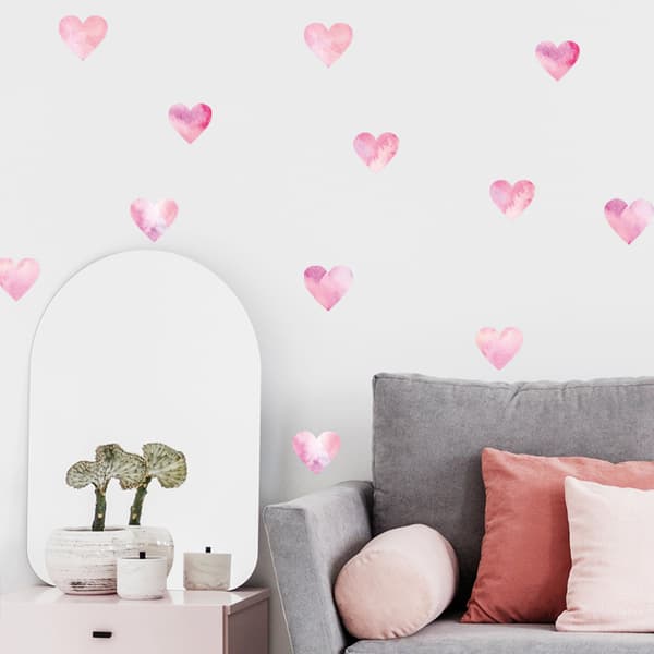 4 stycken målade rosa kärlekssovrum garderob kylskåp