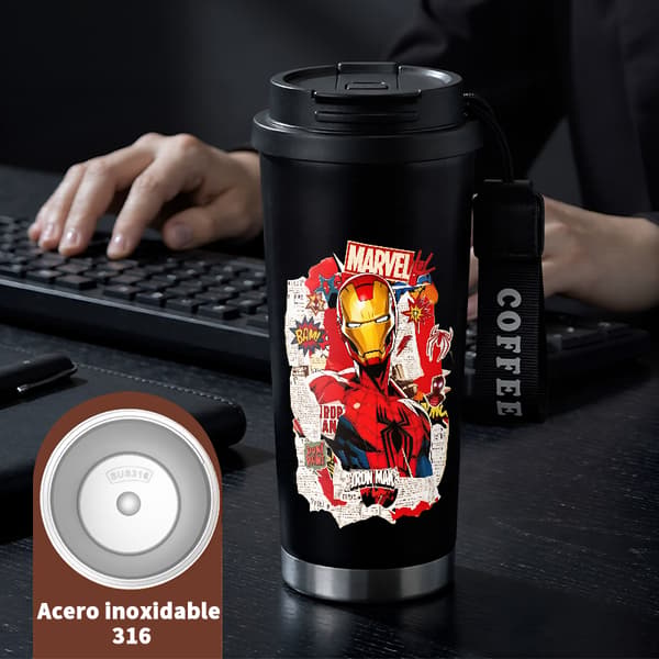 Kaffetermokande 500ml Rustfrit Stål Juledesign Black