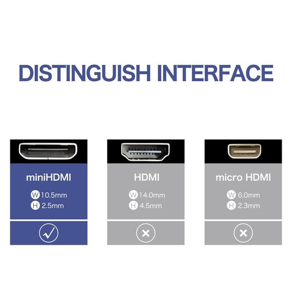 Mini HDMI han til standard HDMI hun adapter
