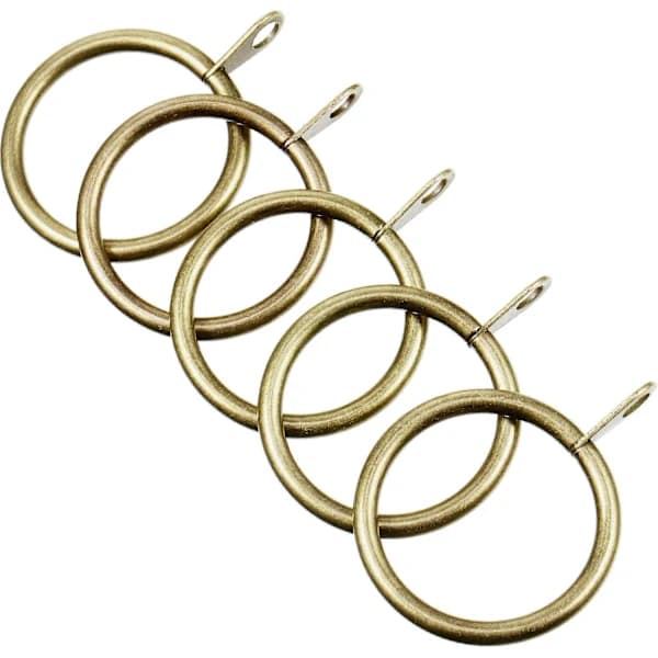 36-pack 38 mm innerdiameter mässingsfärgade metallringar för gardinstänger, A