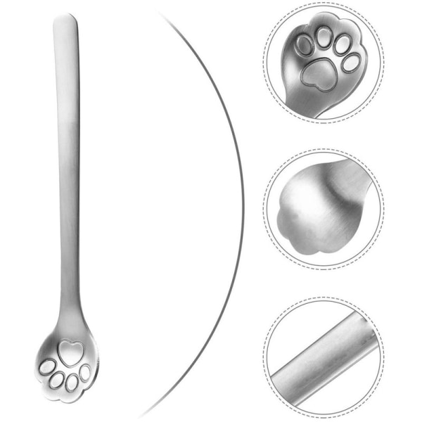 Taiyu 3 stk Kreative Søde Katteklo Stirring Spoon