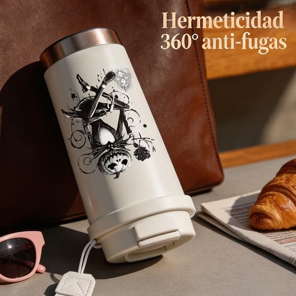 Termokopp 500ml Rustfritt Stål Festlig Design Pink