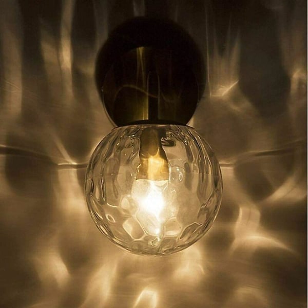 Nordisk modern vägglampa glaskula lampa metall mässing enkel konsol vägglampa vardagsrum sovrum hall gång restaurang café dekorativ belysning [En