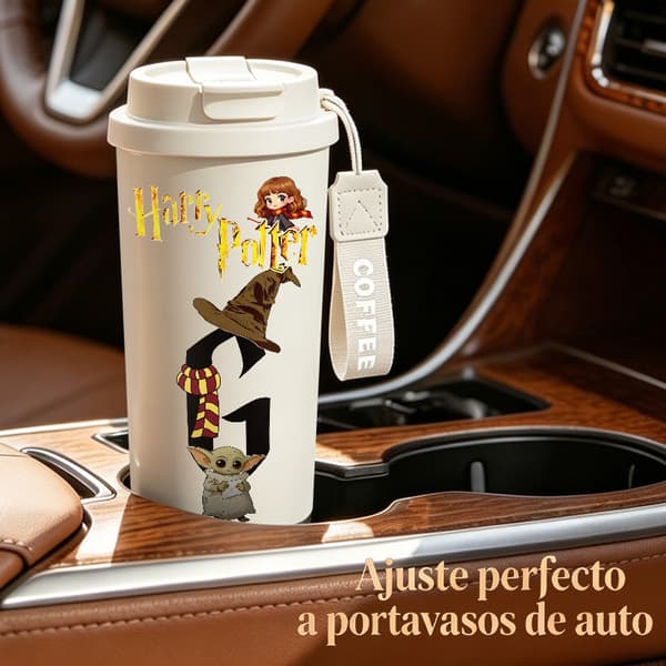 Termisk kaffekopp 500ml 316 rustfritt stål minimalistisk design White