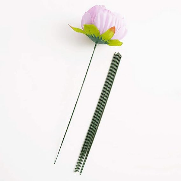 100 plastblomsterstilker, kunstige blomsterstilker, korte planter