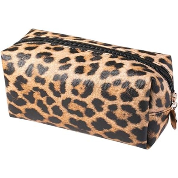 Leopard Print Kosmetikpose Kvadratisk Mode Kosmetik Organizer