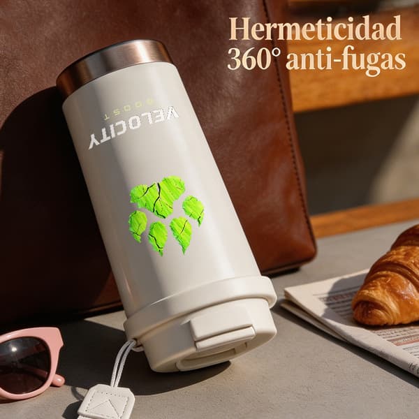 Kaffetermos 500ml Rustfritt Stål Festlig Design Pink
