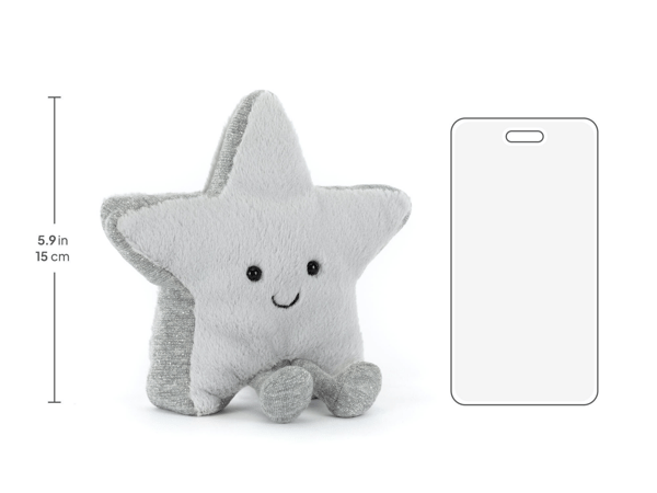 Jellycat 15 cm Amuseables Sølvstjerne plyslegetøj