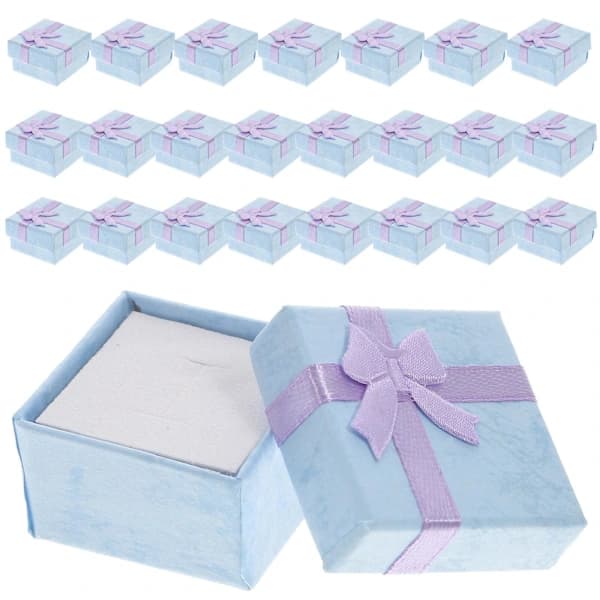 24 st Smyckeskrin Presentförpackning Armband Presentförpackning Ring Presentförpackning Smyckesförpackningar Ring Förvaringsaskar Lila 4X4C,A