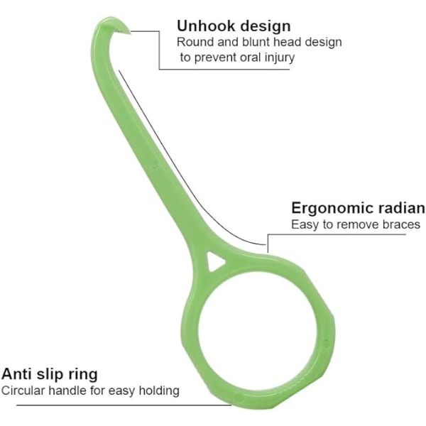 5 bøjlefjernere, fjernelsesværktøjer til usynlige justerbare tandbøjler