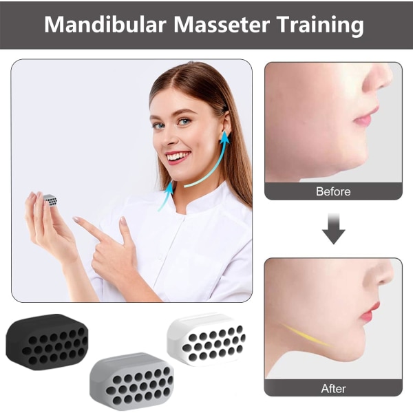 3st Bite Ball Jaw Trainer Fitness Face Facial Muscle Trainer