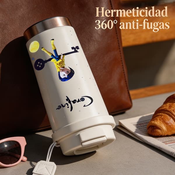 Kaffetermos 500ml 316 Rustfritt Stål Fargerikt Design White