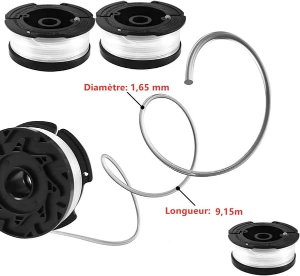 Trimmerlinjespole for Black and Decker Trimmere, 8 Trimmerlinjer - Perfekt