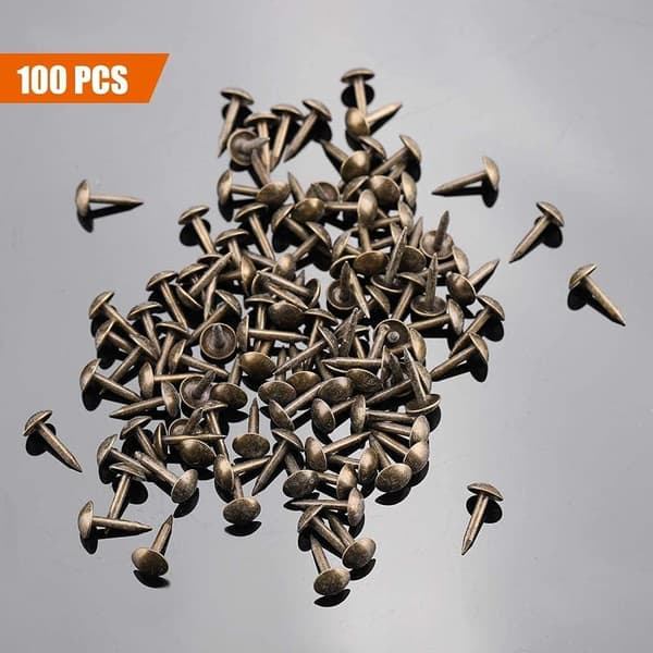 100 stk blanke boble-spiker 6 * 12 mm antikke sofa-spiker