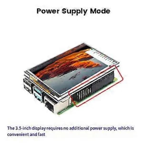 3,5 tommer RPI Display Touchscreen 480X320 til 5 5B 60 Frame TFT LCD Modul Skærm med Touchpen, A