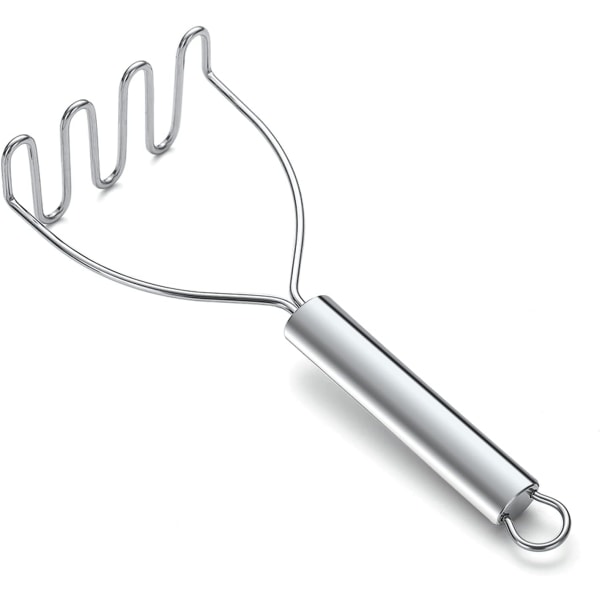 1 stk. Robust Kartoffelmoser i Rustfrit Stål, Fast Greb,
