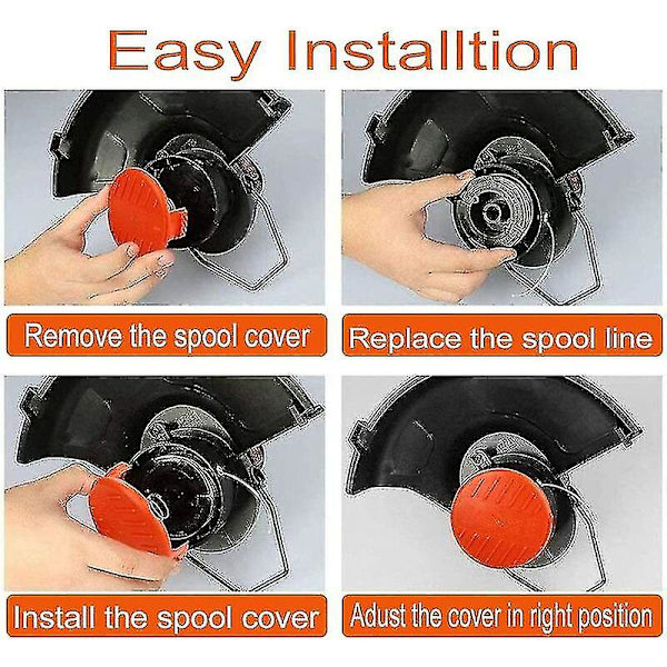 Nylon Line Spool til Black & Decker Trimmer - A6481 A6485 Af-100 (4 stk.)