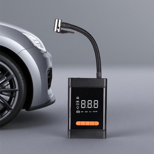 Bärbar luftpump för bil, trådlös intelligent digital display elektrisk luftpump med hög effekt, multifunktionell däckpump