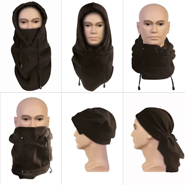 Vintermössa för män, brun mask, balaclava, utomhussporter, A