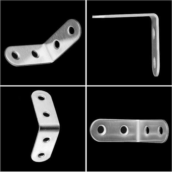 20 kpl 40x40x16 mm kulmaplukka kiinteä kulmarauta L - piha 90 astetta