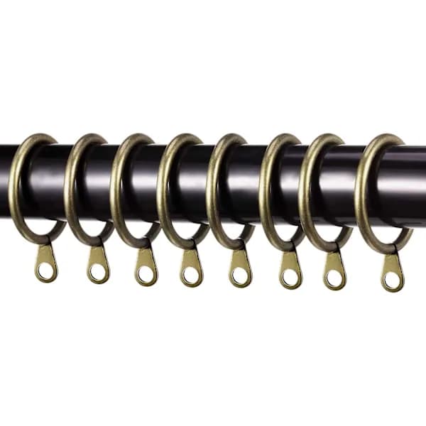36-pack 38 mm innerdiameter mässingsfärgade metallringar för gardinstänger, A