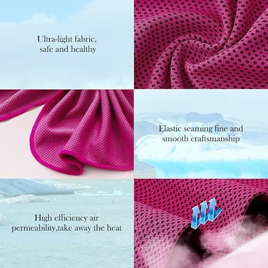 Rose kjøle håndkle, nakke is håndkle, polyester is håndkle for