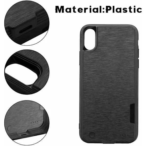 4000mAh Bærbar Batteriladerdeksel for iPhone X Batterideksel for iPhone X, A