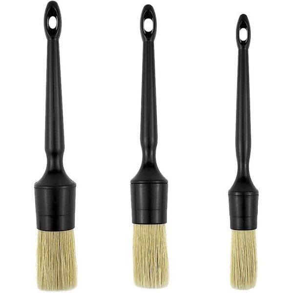 3 Pcs Car Detailing Brush Cleaning Brushes for Automotive Wheels and Dashboard