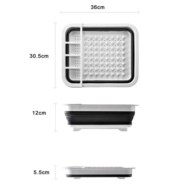 Foldbar tallerkenserver med drypbord