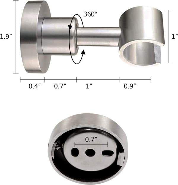 1 Stycke (Silver) Handhållen Duschhuvudhållare Justerbar 304
