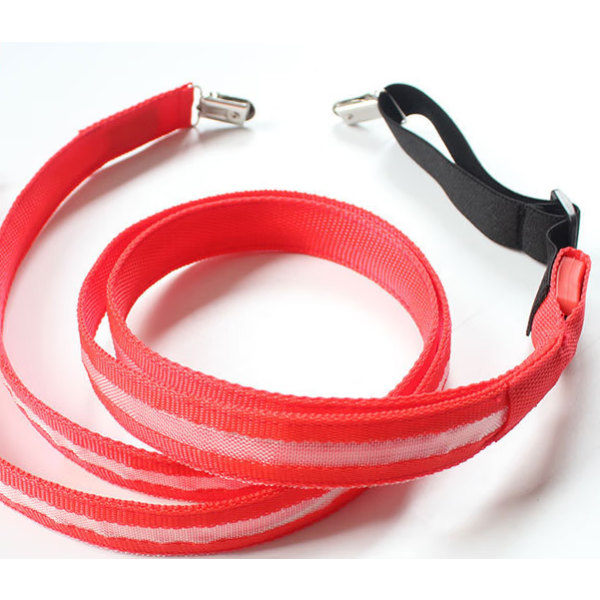 Röda hängslen för män med clips Light Up Suspenders Rave