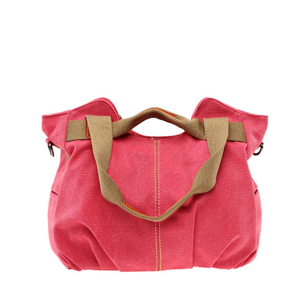 Dames Tote Bag Canvas Håndveske Ryggsekk