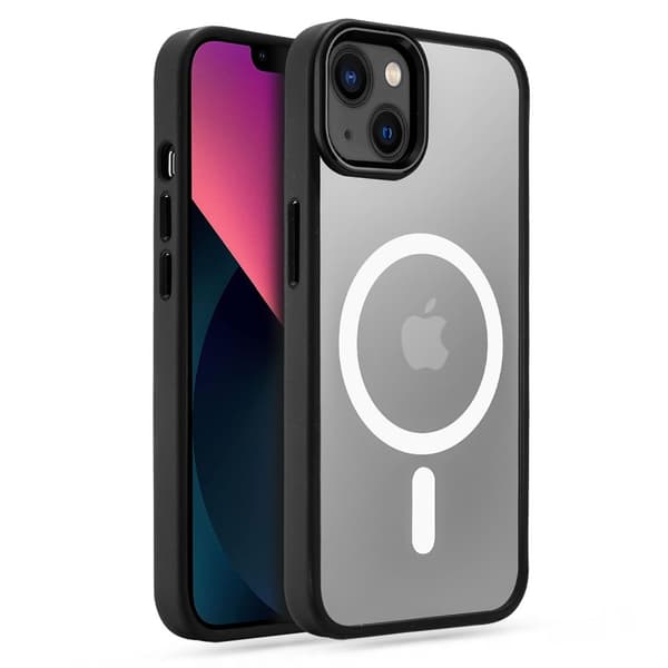 Tech-Protect iPhone 13 Cover MagMat MagSafe Sort/Transparent