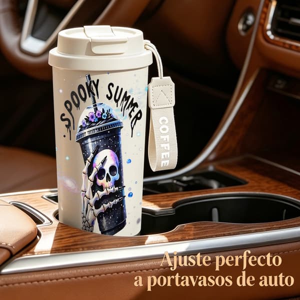 Kaffetermos 500ml 316 Rustfritt Stål Fargerikt Design White