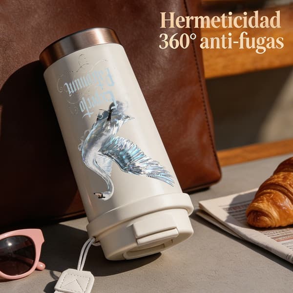 Termokopp 500ml Rustfritt Stål Dyreprint Design White