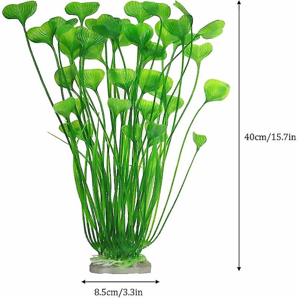 Realistiske kunstige vandplanter 2 stk. levende akvarieplastikplanter simulering vandgræs naturlige realistiske akvarieplanter