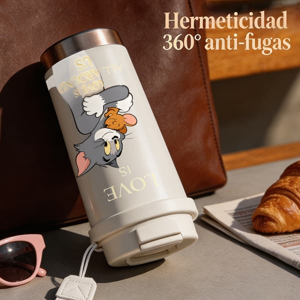 Kaffetermos 500ml 316 Rustfritt Stål Abstrakt Design Black
