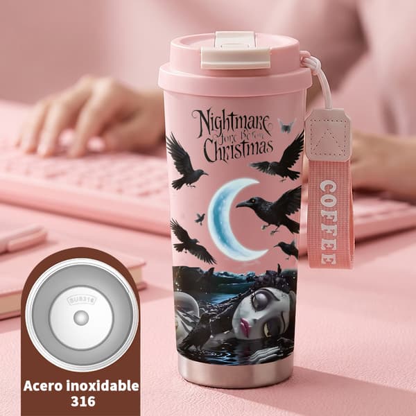 Kaffetermos 500ml Termisk Dyreprint Design Pink