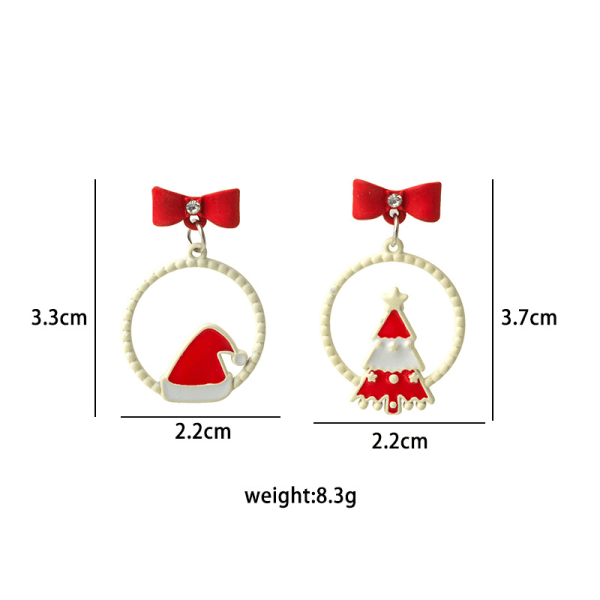 1 pair of creative multi-purpose Christmas new cartoon silver